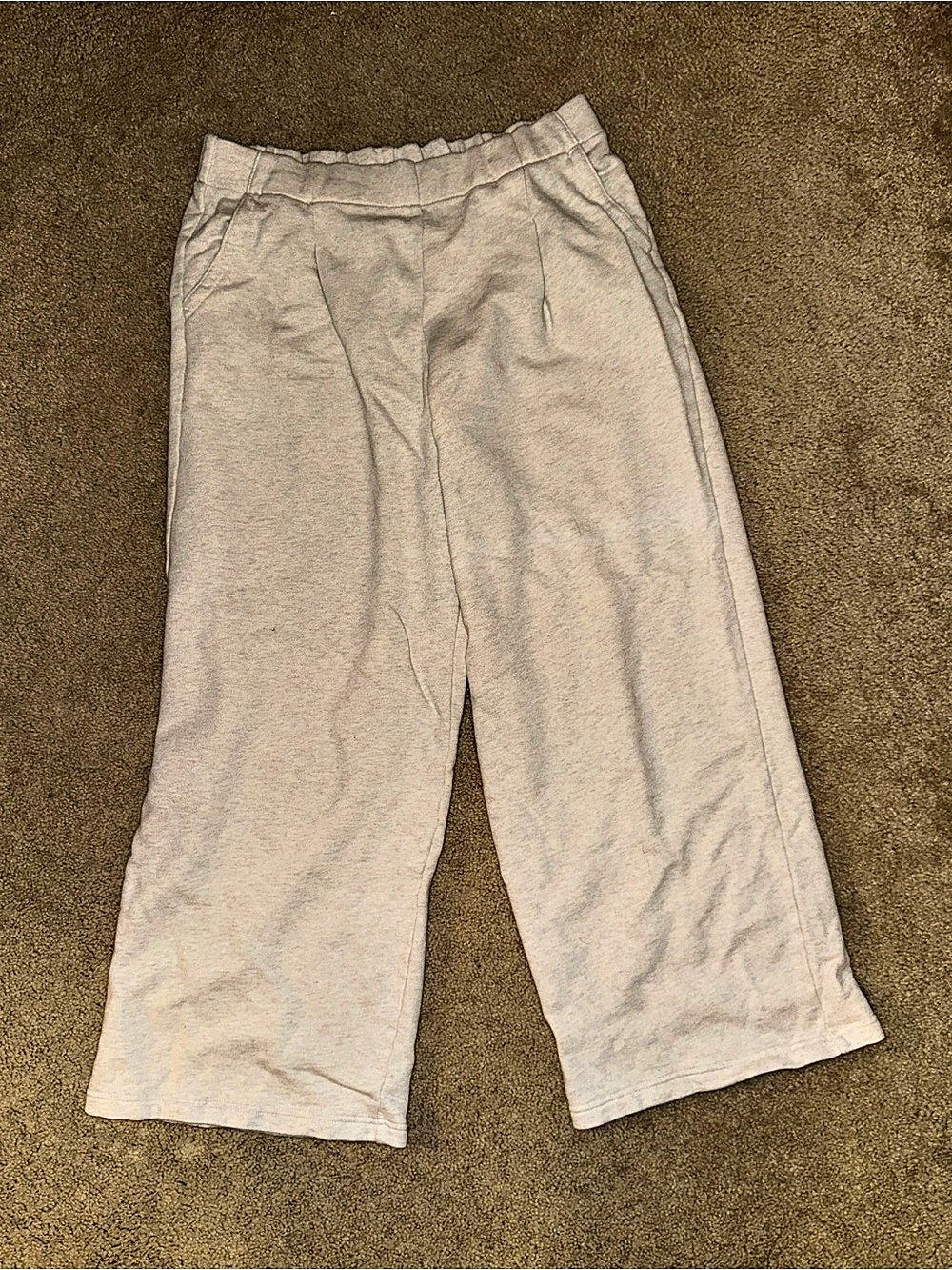 Aerie Wide Leg Lounge Pants in Beige Size Large